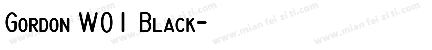 Gordon W01 Black字体转换